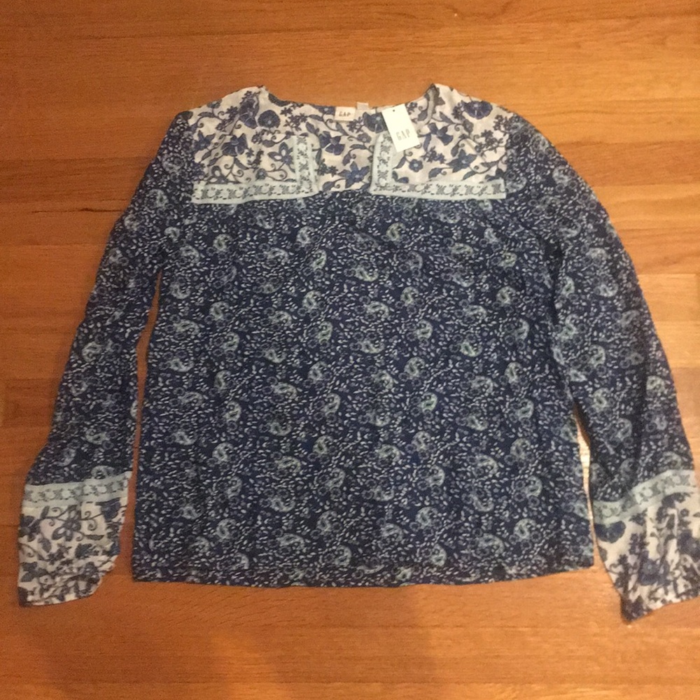 Women’s Blue patterned gap blouse S